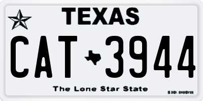 TX license plate CAT3944