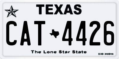TX license plate CAT4426
