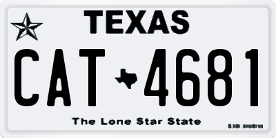 TX license plate CAT4681