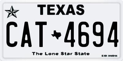 TX license plate CAT4694