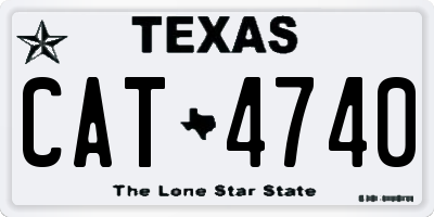 TX license plate CAT4740