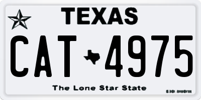 TX license plate CAT4975