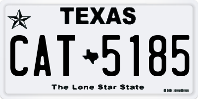 TX license plate CAT5185