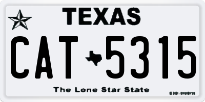 TX license plate CAT5315