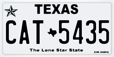 TX license plate CAT5435