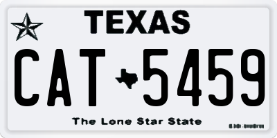 TX license plate CAT5459