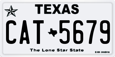 TX license plate CAT5679