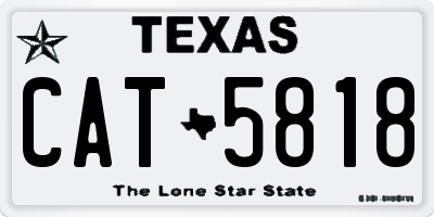 TX license plate CAT5818