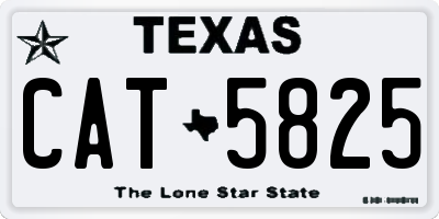 TX license plate CAT5825