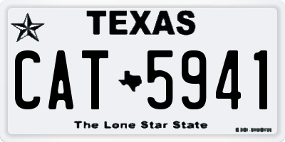 TX license plate CAT5941
