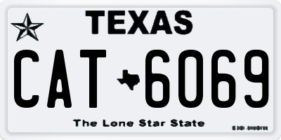 TX license plate CAT6069