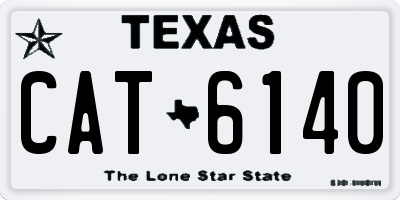 TX license plate CAT6140