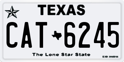 TX license plate CAT6245