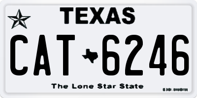 TX license plate CAT6246