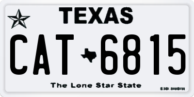 TX license plate CAT6815
