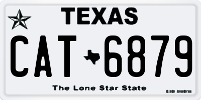 TX license plate CAT6879