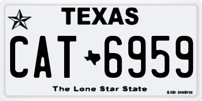 TX license plate CAT6959