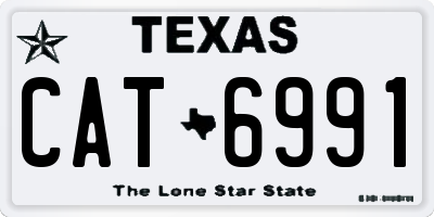 TX license plate CAT6991