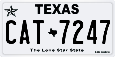 TX license plate CAT7247