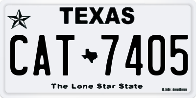TX license plate CAT7405