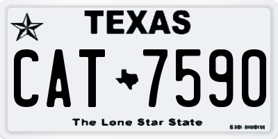 TX license plate CAT7590