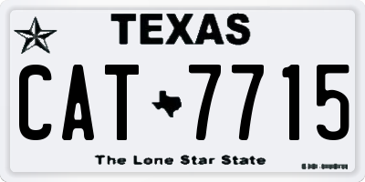 TX license plate CAT7715