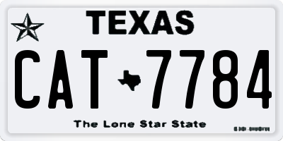 TX license plate CAT7784