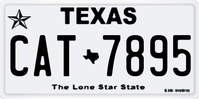 TX license plate CAT7895