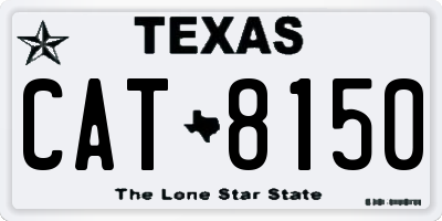 TX license plate CAT8150