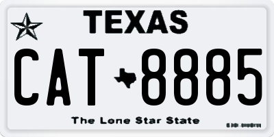 TX license plate CAT8885