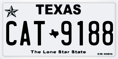 TX license plate CAT9188