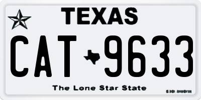 TX license plate CAT9633