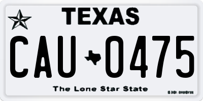 TX license plate CAU0475