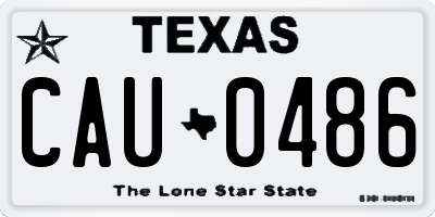 TX license plate CAU0486