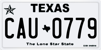 TX license plate CAU0779