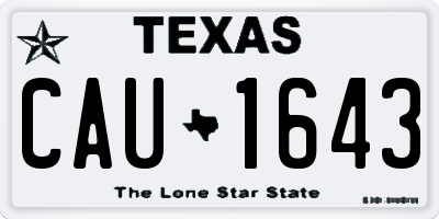 TX license plate CAU1643