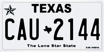 TX license plate CAU2144