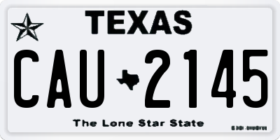 TX license plate CAU2145