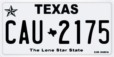 TX license plate CAU2175