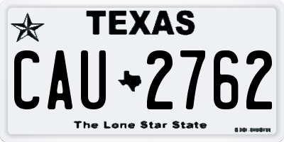 TX license plate CAU2762