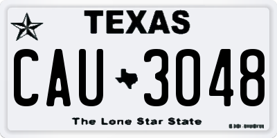 TX license plate CAU3048