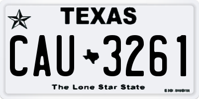 TX license plate CAU3261