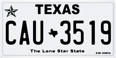 TX license plate CAU3519