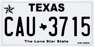 TX license plate CAU3715