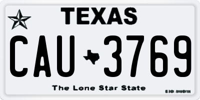 TX license plate CAU3769