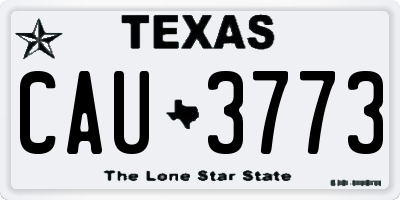 TX license plate CAU3773