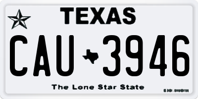 TX license plate CAU3946