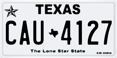 TX license plate CAU4127