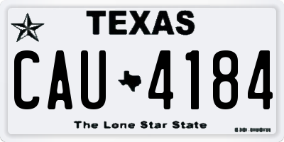 TX license plate CAU4184