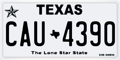 TX license plate CAU4390